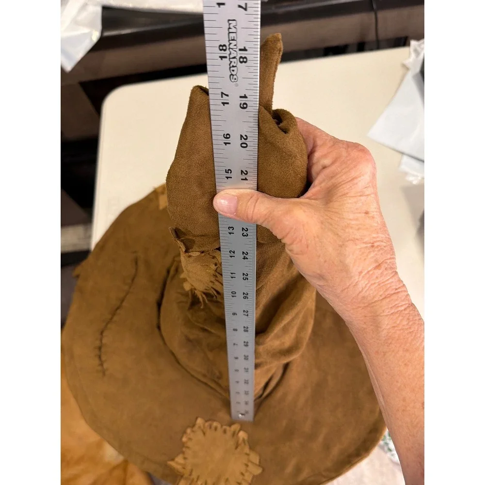 Harry Potter Sorting Hat Costume Accessory Brown Faux Suede Eloped